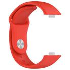 For Huawei Watch Fit3 Solid Color Reverse Buckle Silicone Watch Band(Red) - 3