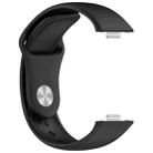 For Huawei Watch Fit3 Solid Color Reverse Buckle Silicone Watch Band(Black) - 3