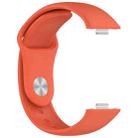 For Huawei Watch Fit3 Solid Color Reverse Buckle Silicone Watch Band(Orange) - 3