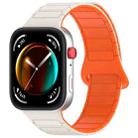 For Huawei Watch Fit3 Color Buckle Two Color Magnetic Silicone Watch Band(Starlight Orange) - 1