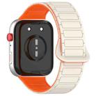 For Huawei Watch Fit3 Color Buckle Two Color Magnetic Silicone Watch Band(Starlight Orange) - 2