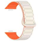 For Huawei Watch Fit3 Color Buckle Two Color Magnetic Silicone Watch Band(Starlight Orange) - 3