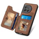 For OnePlus 10T Retro Skin-feel Ring Multi-card RFID Wallet Phone Case(Brown) - 3