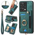 For OnePlus Nord CE2 Lite 5G Retro Skin-feel Ring Multi-card RFID Wallet Phone Case(Green) - 1