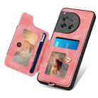 For OnePlus Nord CE2 Lite 5G Retro Skin-feel Ring Multi-card RFID Wallet Phone Case(Pink) - 3