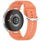 For Samsung Galaxy Watch7 40 / 44mm Solid Color Silver Buckle Quick Release Silicone Watch Band(Orange) - 2