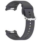 For Samsung Galaxy Watch FE 40mm Solid Color Silver Buckle Quick Release Silicone Watch Band(Gray) - 3