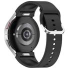For Samsung Galaxy Watch FE 40mm Solid Color Silver Buckle Quick Release Silicone Watch Band(Black) - 2