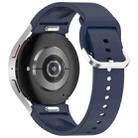 For Samsung Galaxy Watch FE 40mm Solid Color Silver Buckle Quick Release Silicone Watch Band(Midnight Blue) - 2