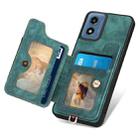 For Motorola G Play 2024 Retro Skin-feel Ring Multi-card RFID Wallet Phone Case(Green) - 3