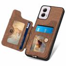 For Motorola G Power 5G 2024 Retro Skin-feel Ring Multi-card RFID Wallet Phone Case(Brown) - 3