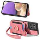 For Motorola Moto G Power 2025 5G Retro Skin-feel Ring Multi-card RFID Wallet Phone Case(Pink) - 2