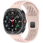 For Samsung Galaxy Watch Ultra 47mm Reverse Buckle Silicone Breathable Watch Band(Pink) - 1