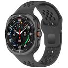 For Samsung Galaxy Watch Ultra 47mm Reverse Buckle Silicone Breathable Watch Band(Black) - 1