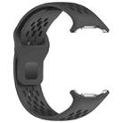 For Samsung Galaxy Watch Ultra 47mm Reverse Buckle Silicone Breathable Watch Band(Black) - 2