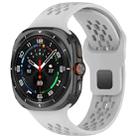 For Samsung Galaxy Watch Ultra 47mm Reverse Buckle Silicone Breathable Watch Band(Grey) - 1
