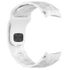For Samsung Galaxy Watch 7 44mm Football Texture Reverse Buckle Silicone Watch Band(White) - 2