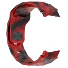 For Samsung Galaxy Watch 7 44mm Football Texture Reverse Buckle Silicone Watch Band(Camouflage Red) - 2