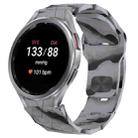 For Samsung Galaxy Watch 7 44mm Football Texture Reverse Buckle Silicone Watch Band(Camouflage Gray) - 1