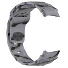 For Samsung Galaxy Watch 7 44mm Football Texture Reverse Buckle Silicone Watch Band(Camouflage Gray) - 2