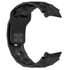 For Samsung Galaxy Watch 7 44mm Football Texture Reverse Buckle Silicone Watch Band(Black) - 2