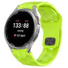 For Samsung Galaxy Watch 7 44mm Football Texture Reverse Buckle Silicone Watch Band(Lime Green) - 1
