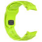 For Samsung Galaxy Watch 7 44mm Football Texture Reverse Buckle Silicone Watch Band(Lime Green) - 2