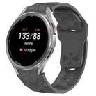 For Samsung Galaxy Watch 7 44mm Football Texture Reverse Buckle Silicone Watch Band(Dark Grey) - 1