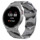 For Samsung Galaxy Watch 7 40mm Football Texture Reverse Buckle Silicone Watch Band(Camouflage Gray) - 1