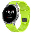 For Samsung Galaxy Watch 7 40mm Football Texture Reverse Buckle Silicone Watch Band(Lime Green) - 1