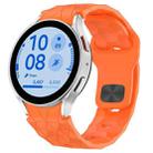 For Samsung Galaxy Watch FE 40mm Football Texture Reverse Buckle Silicone Watch Band(Orange) - 1