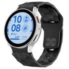 For Samsung Galaxy Watch FE 40mm Football Texture Reverse Buckle Silicone Watch Band(Black) - 1