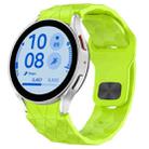 For Samsung Galaxy Watch FE 40mm Football Texture Reverse Buckle Silicone Watch Band(Lime Green) - 1