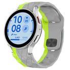 For Samsung Galaxy Watch FE 40mm Football Texture Reverse Buckle Silicone Watch Band(Grey Green) - 1