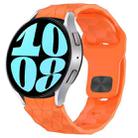 For Samsung Galaxy Watch 6 44mm Football Texture Reverse Buckle Silicone Watch Band(Orange) - 1