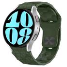 For Samsung Galaxy Watch 6 44mm Football Texture Reverse Buckle Silicone Watch Band(Army Green) - 1