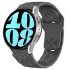 For Samsung Galaxy Watch 6 44mm Football Texture Reverse Buckle Silicone Watch Band(Dark Grey) - 1