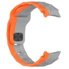 For Samsung Galaxy Watch 6 44mm Football Texture Reverse Buckle Silicone Watch Band(Grey Orange) - 2