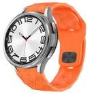 For Samsung Galaxy Watch 6 Classic 47mm Football Texture Reverse Buckle Silicone Watch Band(Orange) - 1