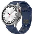For Samsung Galaxy Watch 6 Classic 47mm Football Texture Reverse Buckle Silicone Watch Band(Midnight Blue) - 1