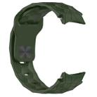 For Samsung Galaxy Watch 6 Classic 43mm Football Texture Reverse Buckle Silicone Watch Band(Army Green) - 2
