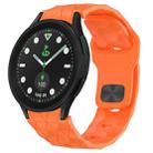 For Samsung Galaxy watch 5 Pro Golf Edition Football Texture Reverse Buckle Silicone Watch Band(Orange) - 1