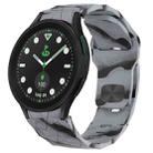 For Samsung Galaxy watch 5 Pro Golf Edition Football Texture Reverse Buckle Silicone Watch Band(Camouflage Gray) - 1