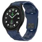 For Samsung Galaxy watch 5 Pro Golf Edition Football Texture Reverse Buckle Silicone Watch Band(Midnight Blue) - 1