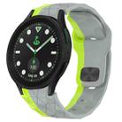 For Samsung Galaxy watch 5 Pro Golf Edition Football Texture Reverse Buckle Silicone Watch Band(Grey Green) - 1