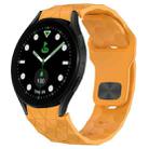 For Samsung Galaxy watch 5 Golf Edition Football Texture Reverse Buckle Silicone Watch Band(Yellow) - 1