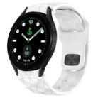 For Samsung Galaxy watch 5 Golf Edition Football Texture Reverse Buckle Silicone Watch Band(White) - 1