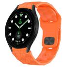 For Samsung Galaxy watch 5 Golf Edition Football Texture Reverse Buckle Silicone Watch Band(Orange) - 1