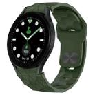 For Samsung Galaxy watch 5 Golf Edition Football Texture Reverse Buckle Silicone Watch Band(Army Green) - 1