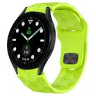 For Samsung Galaxy watch 5 Golf Edition Football Texture Reverse Buckle Silicone Watch Band(Lime Green) - 1